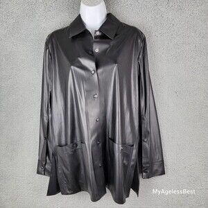 Theory Black Button-Up Jacket